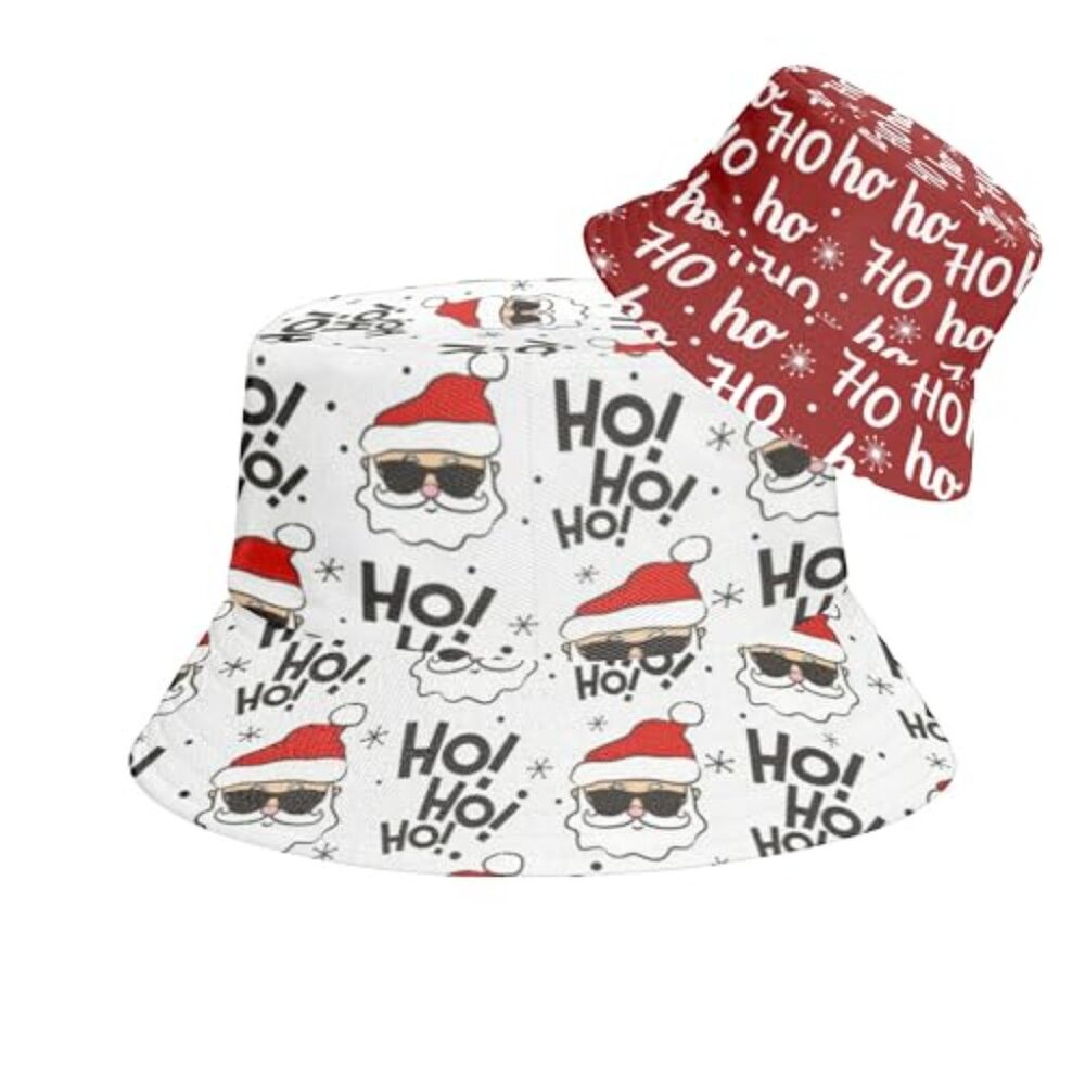 Reversible Bucket Hat Packable Sun Cap Holiday Un… - image 2
